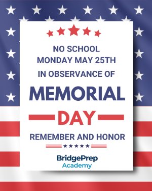 No School in Observance of Memorial Day